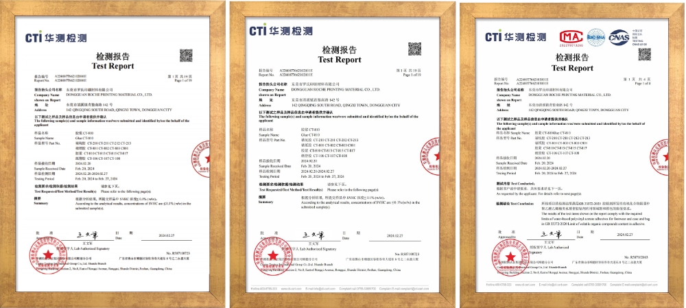 Glue ROHS REACH VOC reports
