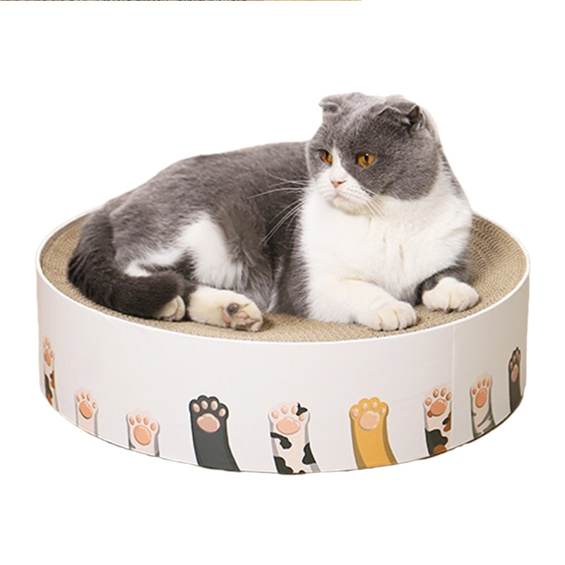 Round Corrugated Cat Scratching Bed 02