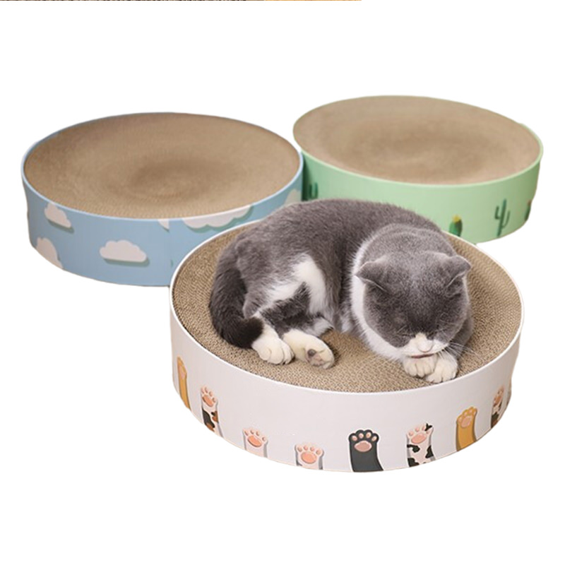 Round Corrugated Cat Scratching Bed 03