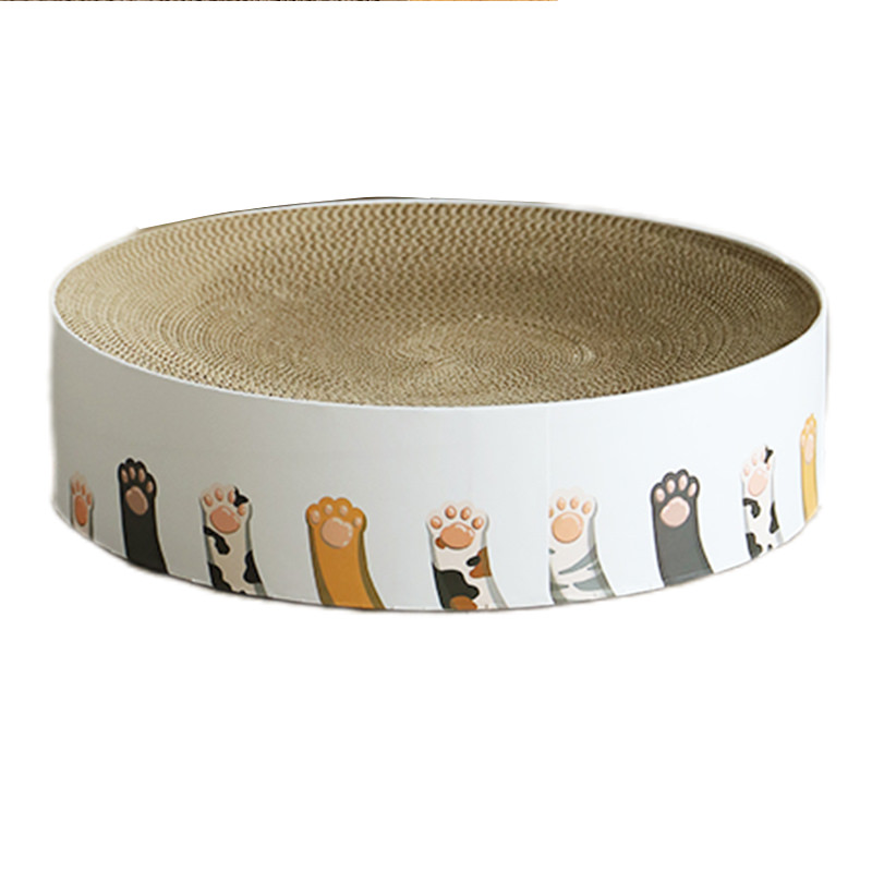 Round Corrugated Cat Scratching Bed