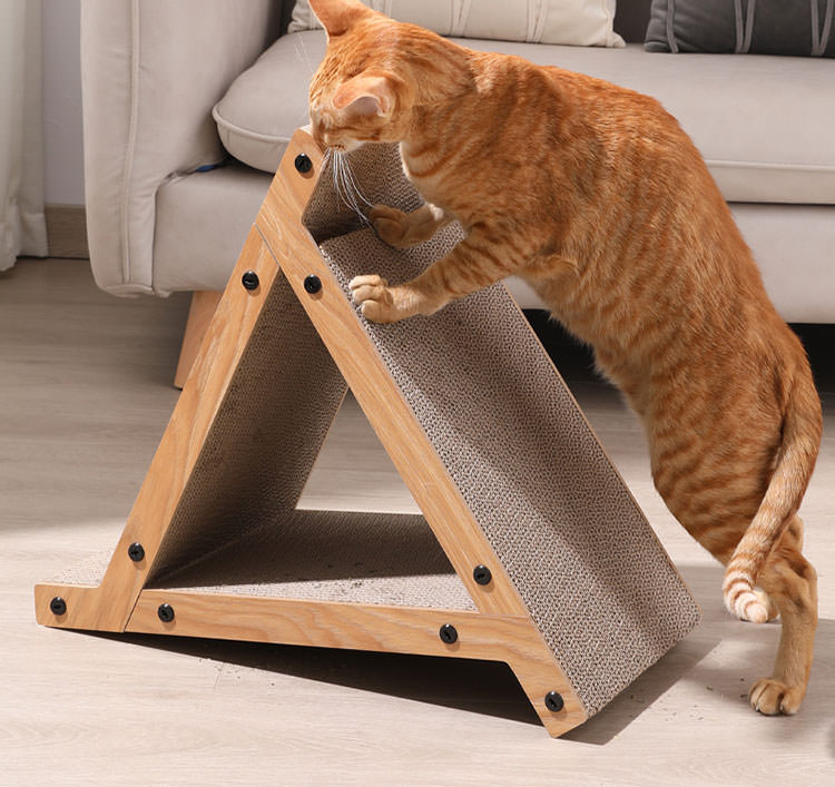 Triangle Cat Scratching Pad Furniture