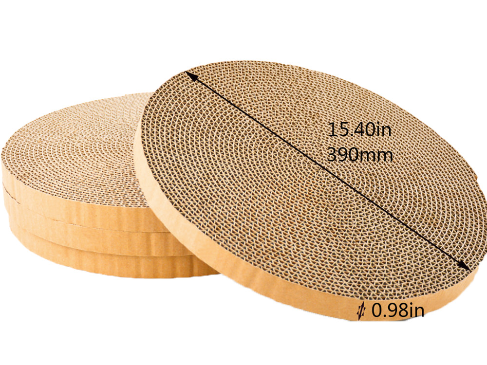 Catnip Round Turbo Toys Replacement Scratcher Refill Cardboard Pads