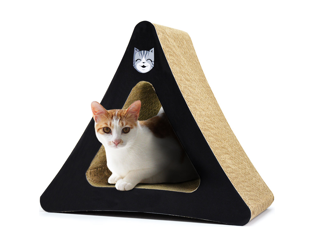 Eeo-friendly Cloud Chase 2 pcs Triangle Recycle Corrugated Cat House
