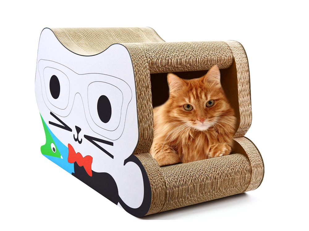 Corrugated Paper Big Cardboard Cat Scratcher Craft Lounge Houses Box